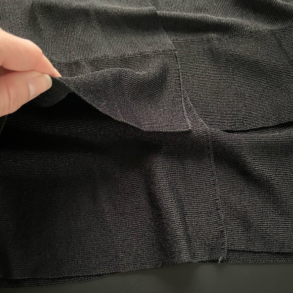 Eileen Fisher 2 Tier Open Front Cardigan Black Petite M - Picture 8 of 10